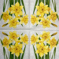  Szalvéta, tavaszi virágok, nárcisz, 33x33 cm (13)