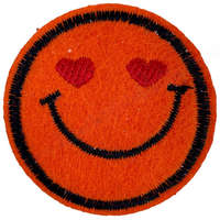  Vasalható matrica, smiley, narancssárga, 4,5 cm