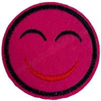  Vasalható matrica, smiley, pink, 4,5 cm