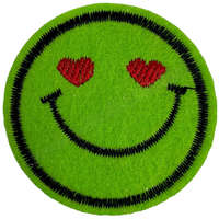  Vasalható matrica, smiley, világosszöld, 4,5 cm