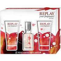 Replay Replay Your Fragrance! for her női parfüm Set (Ajándék szett) (eau de toilette) edt 20ml + Tusfürdő 50ml + Testápoló tej 50ml