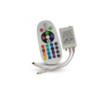 V-TAC Dimmer , RGB , Távirányítós , 12V (6A/72W) , 24 gombos , infravörös érzékelővel , V-TAC SKU 3625