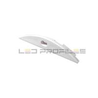 Ledprofiles Végzáró SF4W fehér padlóváltó LED alumínium profilhoz "Lyukas"