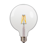 Optonica LED lámpa , égő , nagygömb , 125 mm , izzószálas hatás , körte , E27 foglalat , 6,5 Watt , meleg fehér, 1860