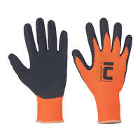 Cerva Palawan félig mártott latex védőkesztyű narancs