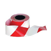 PORTWEST BT10 Jelzőszalag 500 m x 75 mm x 30 mikron piros/fehér