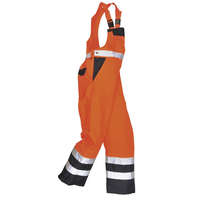 Portwest S488 Kontraszt kantáros esőnadrág narancs/sötétkék