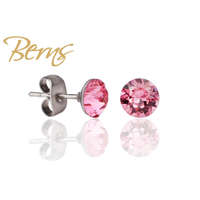 Berns Dots fülbevaló rózsaszín színű Berns eredeti európai® kristállyal