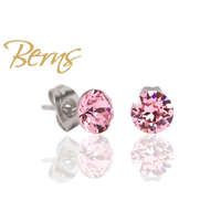 Berns Dots fülbevaló világos rózsaszín színű Berns eredeti európai® kristállyal