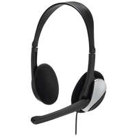 HAMA HAMA headset PC Office sztereó HS-P100/ vezetékes fejhallgató + mikrofon/ 2x 3,5 mm jack/ érzékenység 110 dB/mW/ fekete
