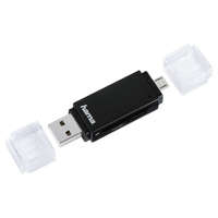 HAMA HAMA memóriakártya olvasó Basic USB 2.0/micro USB OTG/ SD/microSD/ fekete