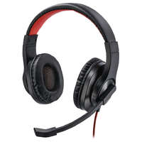 HAMA HAMA headset PC sztereó HS-USB400/ vezetékes fejhallgató + mikrofon/ USB/ érzékenység 100 dB/mW/ fekete