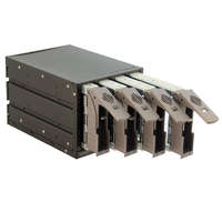 CHIEFTEC CHIEFTEC belső doboz 5,25"-ig 4x SAS/SATA HDD-hez, fekete, Hot-Swap, ALU