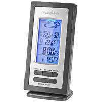 NEDIS NEDIS meteorológiai állomás/ beltéri és kültéri/ digitális/ vezeték nélküli időjárás-érzékelő/ időjárás-előrejelzés/ idő/ LCD/ ébresztőóra/ black-s