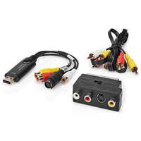 NEDIS NEDIS videó konverter/ USB 2.0/ 480p/ A/V kábel/ SCART/ 3x RCA aljzat/ S-video aljzat/ fekete