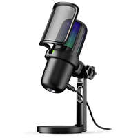 NEDIS NEDIS játékmikrofon GSMIC210BK/ asztali/ kapcsoló/ RGB/ POP szűrő/ USB-A/ fekete