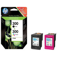 HP HP 300 kétcsomagos fekete/háromszínű eredeti tintapatron