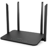 STRONG THOMSON kétsávos router THWR 1200/ Wi-Fi 802.11a/b/g/n/ac/ 1200 Mbit/s/ 2.4GHz és 5GHz/ 4x LAN/ 1x WAN/ 1x USB/ fekete