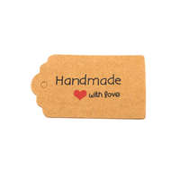 Icon int trade "Handmade with love" címke 100db