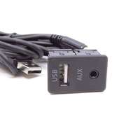 Icon int trade 150 cm-es 2 stílusú autós műszerfal süllyeszthető AUX USB port panel autós csónak kettős USB hosszabbító kábel adapter 