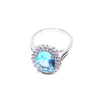Icon int trade Karikagyűrű, áttetsző kék kővel