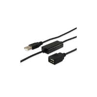 Equip USB 2.0 hosszabbító kábel, aktív, 15 m, EQUIP