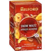 Milford Gyümölcstea, 20x2,5 g, MILFORD "Snow Waltz", sárgabarack-mandula