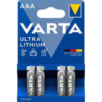 Varta Elem, AAA mikro, 4 db, lítium, VARTA "Ultra Lithium"