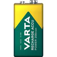 Varta Tölthető elem, 9V, 1x200 mAh, előtöltött, VARTA "Power"