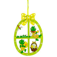Fakopáncs Békák tojásban ablakdísz zöld - Húsvéti dekoráció