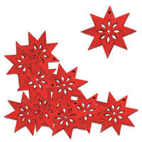 Fakopáncs Dekorációs figura (12db-os, piros, nagy csillag)