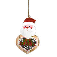 Fakopáncs Dekorációs figura (Mikulás szív, Merry Christmas felirattal, LED világítással)