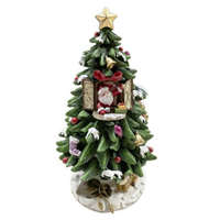 Fakopáncs Karácsonyi dekoráció (felhúzható, zenélő karácsonyfa)