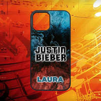 iPhone S vlastným menom - Justin Bieber logo - iPhone obal