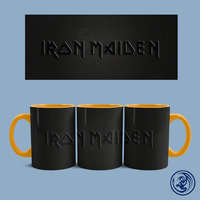 Hrnček Iron Maiden Black logo (Oranžový)