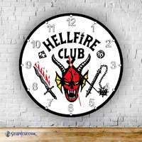 Hellfire Club okrúhle sklenené nástenné hodiny