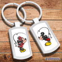 Mickey a Minnie párová kovová kľúčenka (2ks)