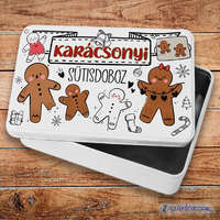 Vianočná krabička na sušienky kovový sendvičový box (úložný box)