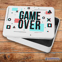 Playstation game over kovový sendvičový box (úložný box)