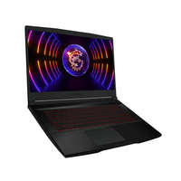  MSI Gaming NB Thin GF63 12UDX-649, 15.6" FHD, i5-12450H, 8GB, 512GB M.2, RTX 3050 6GB, NOOS, Fekete