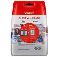 CANON CANON® PG-545XL/CL-546XL ( fekete+színes ) EREDETI TINTAPATRON multipakk+50db fotópapír, ~400/300 oldal ( 8286B006 )