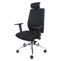 MAYAH Irodai szék, állítható karfával, exkluzív fekete szövetborítás, MAYAH "Air"