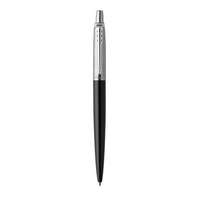 PARKER Golyóstoll, 0,7 mm, ezüst színű klip, bond street fekete tolltest, PARKER, "Royal Jotter", kék