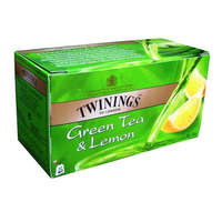 TWININGS Zöldtea, 25x1,6 g, TWININGS "Green Tea & Lemon"