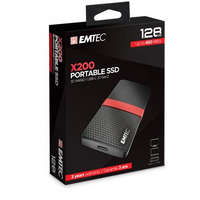 EMTEC SSD (külső memória), 128GB, USB 3.2, 420/450 MB/s, EMTEC "X200"