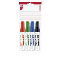 ICO Tábla- és flipchart marker készlet, 1-3 mm, kúpos, ICO "Plan", 4 különböző szín