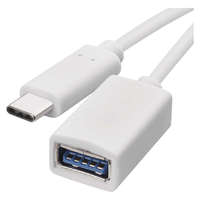  EMOS Adat OTG kábel USB-A 3.0 / USB-C 3.0 redukciós funkcióval, 15 cm, fehér