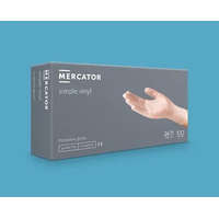  MERCATOR® Vinil, latexmentes, púdermentes áttetsző védőkesztyű professzionális felhasználásra. 100 db, XL méret