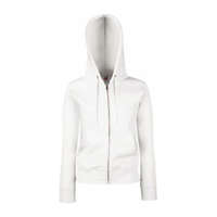 Fruit of the Loom Fruit of the Loom FU84 zipzáras kapucnis Női pulóver, LADY FIT HOODED JACKET, White