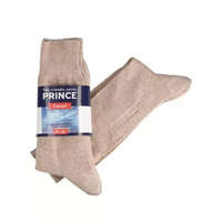 PRINCE PRINCE gumi nélküli zokni 3 páras csomagban, bézs 35-37